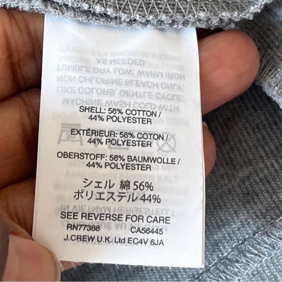 J Crew Sweater Gray Open Front Blazer Cardigan Classic Knit Size XS Oversized - Picture 8 of 10